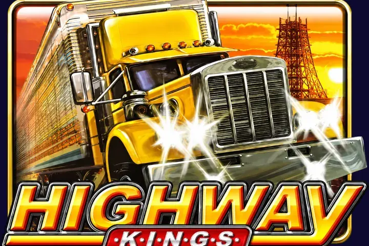 Arcade game artwork with a yellow truck